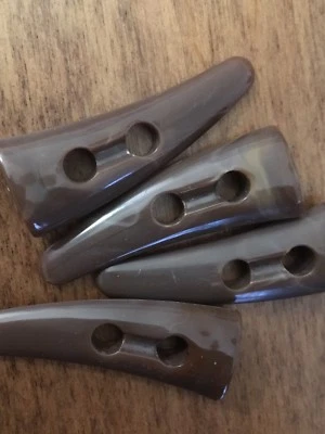 5cm Duffle Coat Toggles Imitation Marble / Pale Tortoiseshell Effect Pack Of 4 - Image 1 of 3