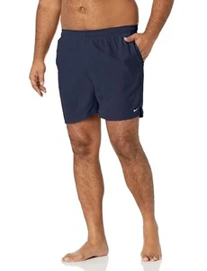 Baúl de baño corto Nike para hombre de vuelta sólida de 7 pulgadas de voleibol - blanco azul marino medianoche - XL - Imagen 1 de 3