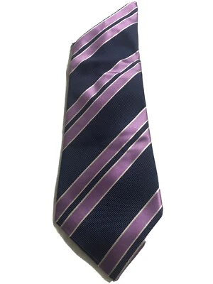 CORBATA DAVID DONAHUE RAYAS MORADAS 100% SEDA Foto 1 de 4
