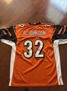 Reebok NFL Bengals RUDI JOHNSON Men's Football Jersey Sz 58 Sewn - Picture 1 of 10