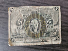 United States 5 cents 1863 Fractional Currency old banknote