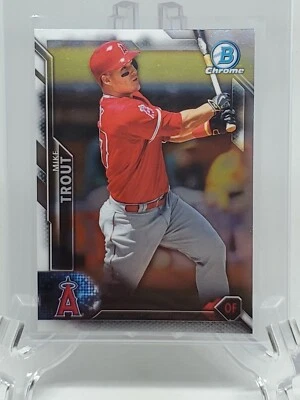 2016 BOWMAN CHROME MIKE TROUT - MINT! - CARD #1 - Image 1 of 4