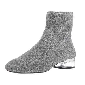 Womens Nine West Urazza Pewter Ankle Boots Size 4 - Picture 1 of 5