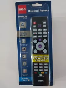 RCA 4 Device Remote Universal Sealed Platinum Pro Easy Setup Streaming Control - Picture 1 of 6