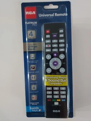 RCA 4 Device Remote Universal Sealed Platinum Pro Easy Setup Streaming Control - Image 1 of 4