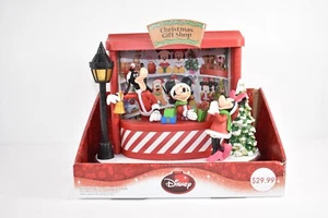 DISNEY MICKEY MOUSE ANIMATED CHRISTMAS GIFT SHOP LIGHT UP MINNIE GOOFY MUSIC - Picture 1 of 10