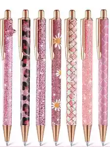 1 3 6 pcs Fancy Ballpoint Pens Sparkly Glitter Pens for Women Cute And Stylish - Foto 1 di 24