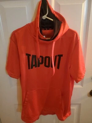 Sudadera con capucha roja manga corta Tapout Performance MMA talla grande Foto 1 de 4