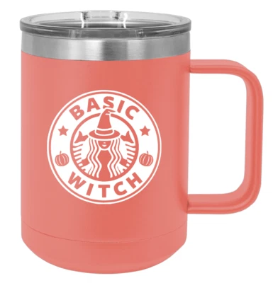 Vaso Basic Witch Halloween, ¡taza de café de viaje aislada de 15 oz! Foto 1 de 3