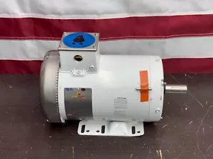 Leeson 3 Hp Washdown Motor C145T17WB27A, 3 Phase, 230/460 V *READ* 122019.00 - Picture 1 of 5