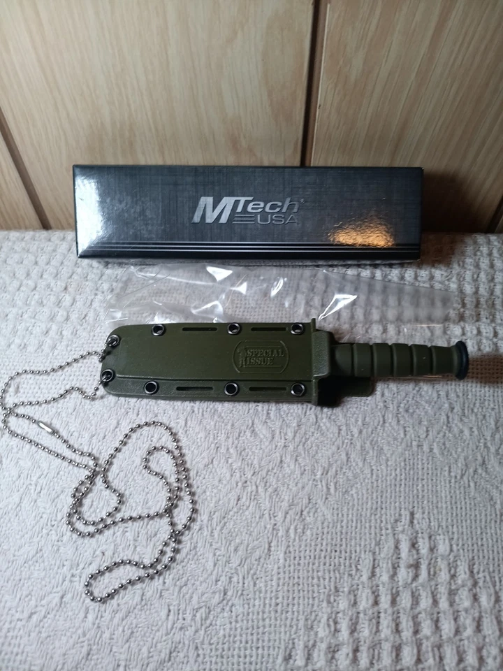 MTech MT632DGN OD Verde Mini Daga de Combate Hoja Fija Cuello Cuchillo 6" en general NUEVO Foto 1 de 4