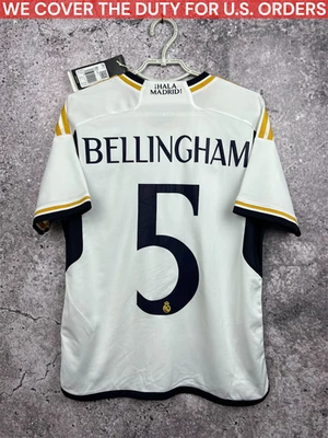 CAMISETA DE FUTBOL ADIDAS REAL MADRID 2023-24 LOCAL BELLINGHAM #5 NIÑOS TALLA L Foto 1 de 4