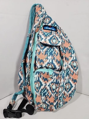 KAVU Mini Beach Paint Rope Sling Crossbody Backpack Bag Colorful TieDye Abstract - Image 1 of 4