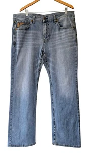Cody James Jeans Mens 40Wx30L Light Blue Wash Western Style Boot Cut Stretch - Picture 1 of 9
