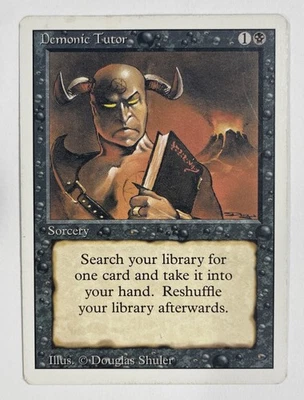 Demonic Tutor Revised LP Light Play MTG Magic The Gathering B-2 - Image 1 of 2