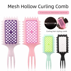 Three-pronged Design Pointed Hair Comb Massage Hair Brush Styling Tool - Photo 1/15