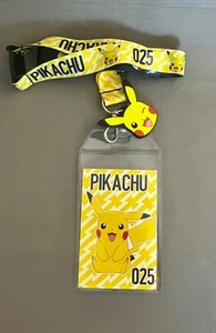 Pokemon Pikachu Lanyard w/ ID & Badge Holder with Charm NEW - Picture 1 of 6