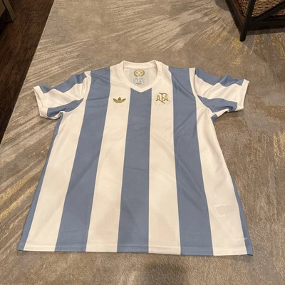 ADIDAS ARGENTINA 2024 ANNIVERSARY JERSEY 2XLarge WHITE/BLUE COLOR  MENS JF2641 - Image 1 of 4