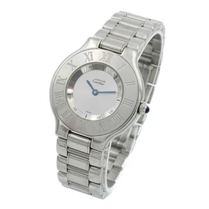 Vintage Cariter Must De 21 Stainless Steel 31mm Ladies Wristwatch #WB830-4 - Picture 1 of 7