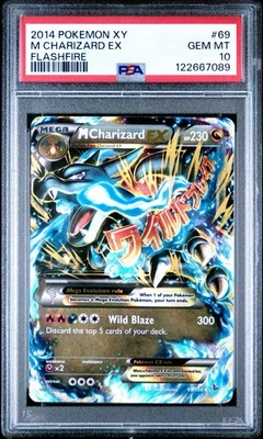 MEGA CHARIZARD EX 69/106 PSA 10 XY FLASHFIRE ULTRA RARE POKEMON HOLO ENGLISH - Image 1 of 2