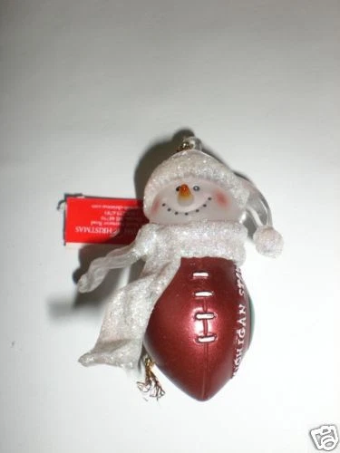 1~ Michigan State Spartans Mini Football Xmas Ornament - Image 1 of 1