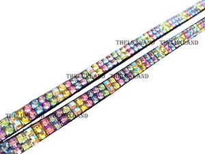 Neu Glitzer, Strass, Kristall, individuelles Schlüsselband & Ausweis mit Schlüsselhalter Regenbogen - Bild 1 von 3