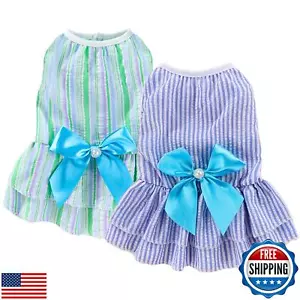 Dog Dress, Cute Pet Princess Dresses with Bright Color Design, Sweet Bowknot, - Picture 1 of 5