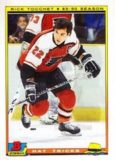 1990-91 Bowman Hat Tricks Tiffany #14 Rick Tocchet