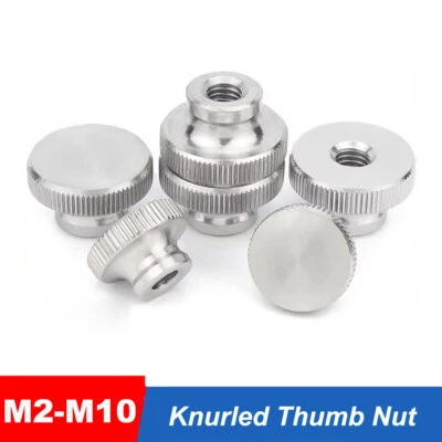 Rändelmutter Edelstahl M2 M2.5 M3 M4 M5 M6 M8 M10 Durchgangsbohrung/Blindbohrung - Bild 1 von 4