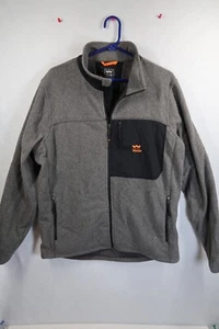 Walls Fleece Full Zip Work Jacket Coat Men’s Gray Sz Large Zip Pockets Warm - Picture 1 of 9