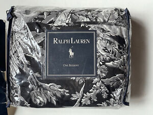 NEW! Ralph LAUREN Vintage *FULL Double GAZEBO FLORAL BED SKIRT Black Dust Ruffle