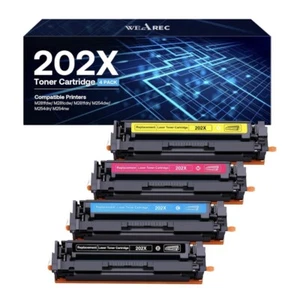 202X Toner Cartridges High Yield: 4 Pack 202A Compatible Replacement for HP 202X - Picture 1 of 6