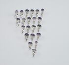 WHOLESALE 21PC 925 SOLID STERLING SILVER PURPLE AMETHYST RING LOT GTC310 O L339