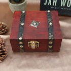 Damskie antyczne drewniane pudełko na biżuterię z podwójnymi paskami