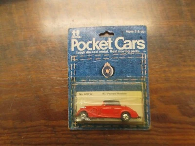 Tomy Pocket Cars 1937 Packard Roadster Japón No. 179-F52. Tarjeta vintage, Foto 1 de 2