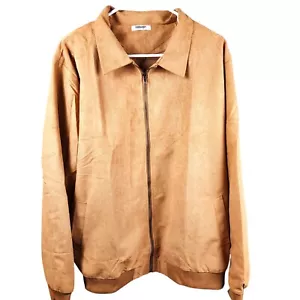 Coofandy Herren Gr. Lg Casuel Bomberjacke Faux Suade Beige/Hellbraun - Bild 1 von 9