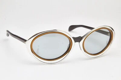 Óculos de sol vintage SILHOUETTE 620 prata oval Neo Vintage retrô futurista anos 80 - Imagem 1 de 4