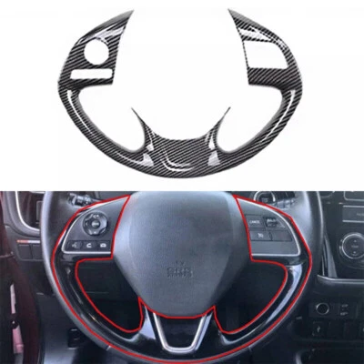 For Mitsubishi Outlander 2017-2021 Carbon Fiber Look Steering Wheel Trim Covers - Image 1 of 4