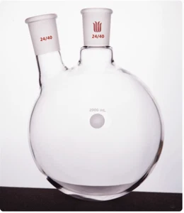synthware Lab glass angled Two 2 way necks flask 24/40 50ml up to 2L 500ml 1L - Picture 1 of 1