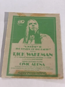 RARO-DE COLECCIÓN~ORIGINAL-RICK WAKEMAN BACK STAGE PASS-PRESENTACIONES DEL PACÍFICO-AÑOS 70 - Imagen 1 de 5