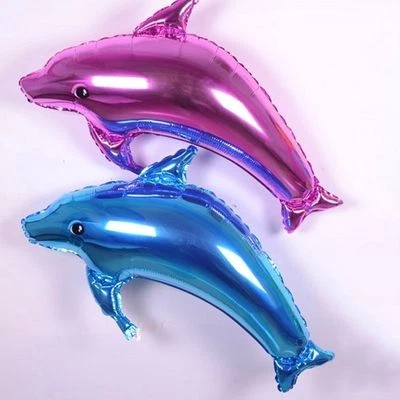 2PCS Dolphin Aluminum Foil Balloons Birthday Wedding Ocean Sea Party Decoration - Image 1 of 4