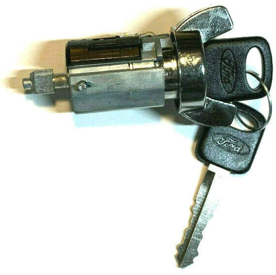 New For Select Ford Keyed Chrome Ignition Switch Lock Cylinder W/2 Logo Keys  - Image 1 of 1
