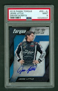 Jesse Little 2016 Panini Torque Driver Scripts On Card Autograph PSA 9 MINT