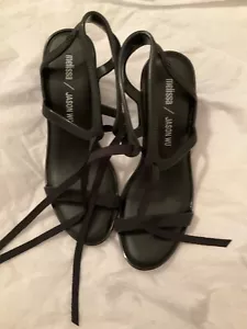 NEW Melissa Ophelia + Jason Wu Black High Heel Sandals - 37 - Picture 1 of 3