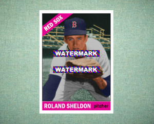 Roland Sheldon Boston Red Sox 1966 Style Custom Baseball Art Card