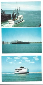 LOTE DE 3 POSTALES~BARCO CAMARÓN, OCRACOKE-CEDAR IS &, BANCOS EXTERIORES~ BANCOS EXTERIORES, NC - Imagen 1 de 1