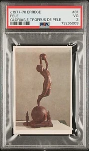 PSA 3 VG Pele 1977 Errege #81 Rare Trading Card Glorias e Trofeus de Pele - Picture 1 of 1