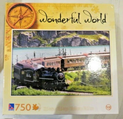 New Puzzle-Wonderful World 750 pcs. Steam Engine # 42510-81-- 26.5" x 15.5" - Image 1 of 4