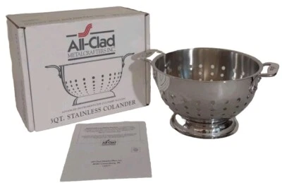 All-Clad 3 Qts Stainless Steel Colander..New - Image 1 of 4