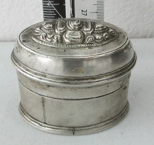 HOCHWERTIG! Antike Silber Betelnuss Betelnuss Limette Schatulle 19. Jh. - Bild 1 von 5